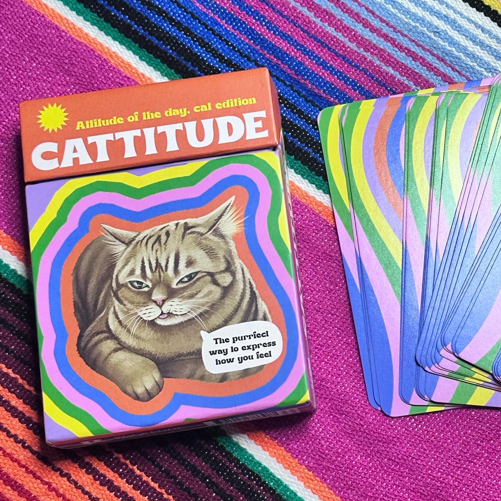 😼 CATTITUDE Affirmation Card Deck – 24 Hilariously Savage Cat Cards 🐾